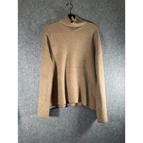 French Connection Sweater Women M‎ Brown Turtleneck Oversized Capsule Staple NWT - Picture 1 of 8